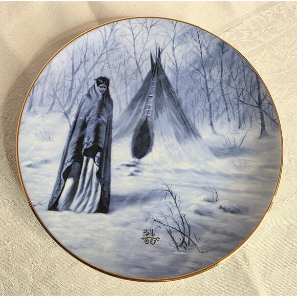 Vintage American Blues Plate Collection by Perillo Winter, Spring Summer Autumn - Picture 2 of 8